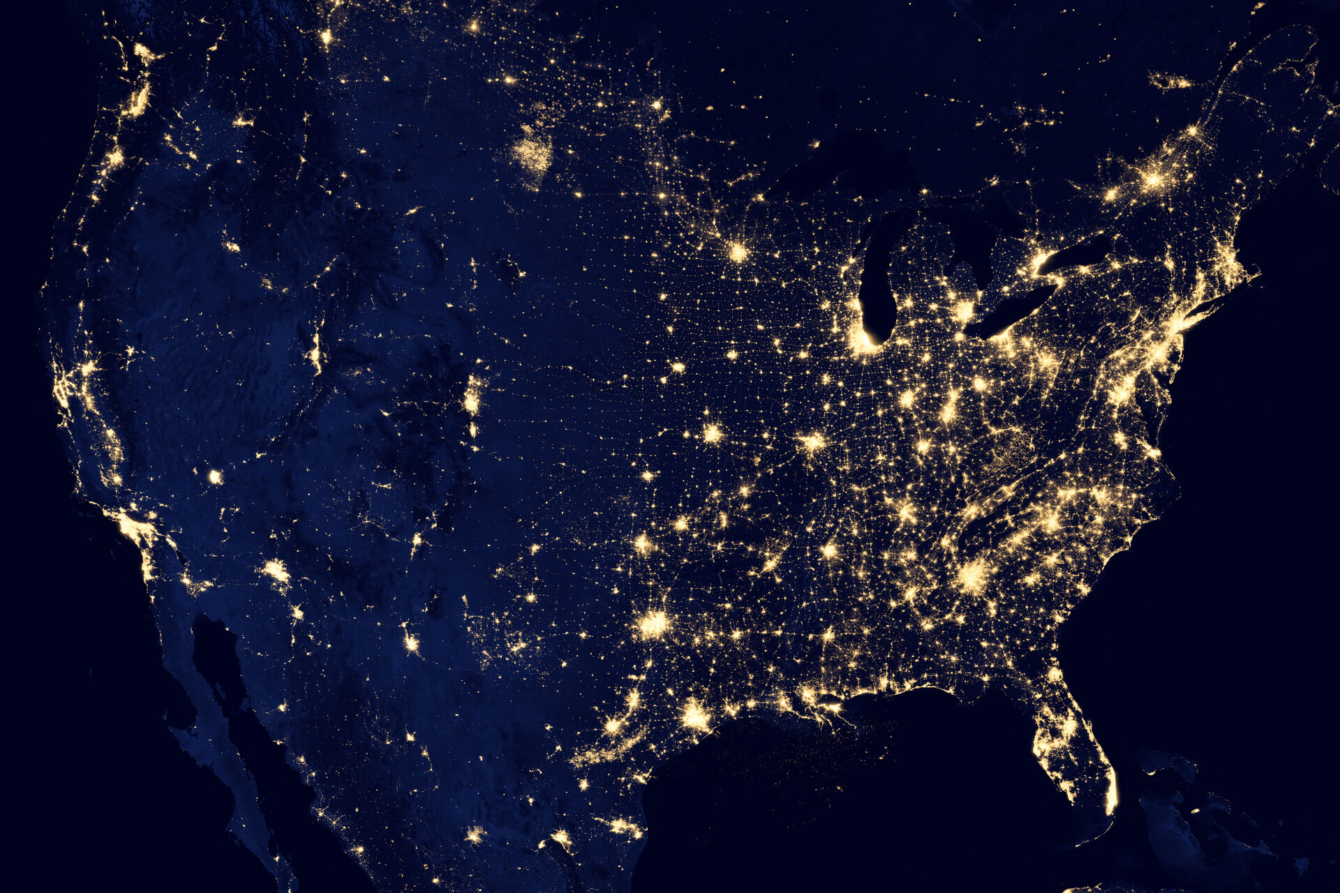 US Night Lights Coverage Map